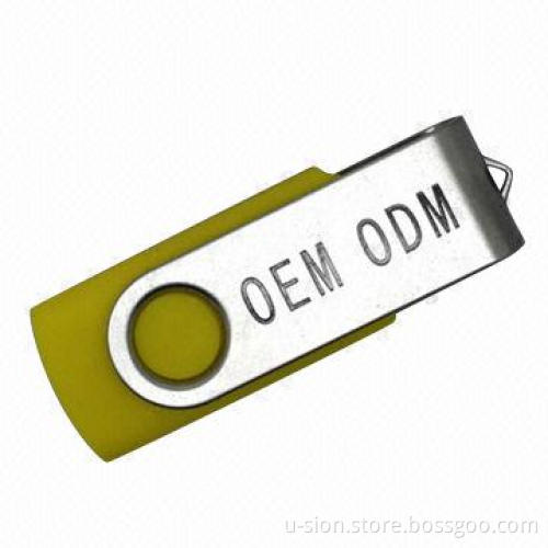 Rotation USB Flash Stick with 512MB to 32GB Storage Capacity, Different Colors Available